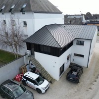 Réalisation d'une extension en zinc anthracite