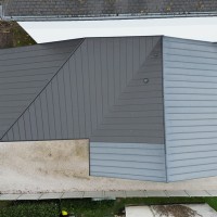 Réalisation d'une extension en zinc anthracite